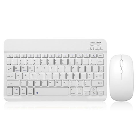 Guiheng - Juego Combinado De Teclado Y Ratón Bluetooth, Portátil, Inalámbrico, Recargable, Para Apple Ipad, Ip