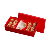 Magideal - Dispensador De Vinos Servicio De Servicio De Vinos Bebida Drinkware Regalo De Calentamiento Juego De Vidrio De Copa De Flaón Juego De Vidrio Para Sala