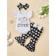 thumbnail image 2 of Get Your Little One Ready for Summer with this 3-Piece Cute Cow Graphic Print Set - Onesie, Flared Pants, and Headband, 2 of 5