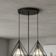 thumbnail image 5 of "Lámpara Colgante Belug Geométrica Triple Diseño Moderno 3 En 1 Negro ", 5 of 5