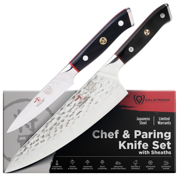 Juego de cuchillos Dalstrong 20 cm + 9 cm Damasco con acero AUS‑10V