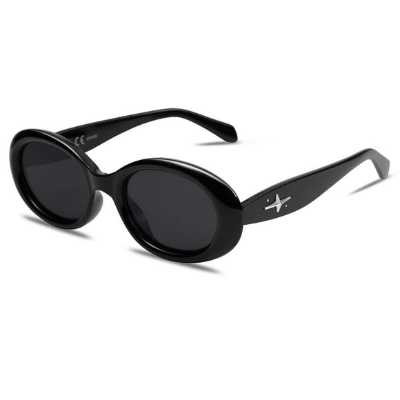 Gafas de Sol Sojos Sj2286 Retro Ovaladas Polarizadas Negras