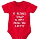 thumbnail image 1 of Baby Boys Casual Cute Short Sleeve Onesie With "If I Refuse To Nap Is That Resisting A Rest" For Summer Pregnancy Gift, 1 of 5