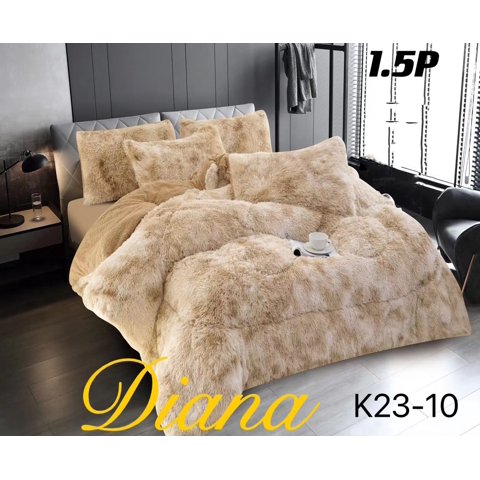 Aladdins Shop - Cobertor De Invierno Peludo Con Chiporro 2 Plazas Beige Jaspeado