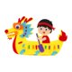 thumbnail image 5 of Ni?os Handcraft Dragon Boat 3D DIY Fieltro Artesanal Para El Hogar Ni?os Decoración Ni?o, 5 of 5