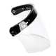 thumbnail image 1 of Visera de Casco con 3 Broches, Escudo Frontal Abierto Universal, Transparente, 1 of 3