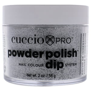 Cuccio Colour - Sistema De Inmersión De Color De Uñas De Esmalte En Polvo Profesional - Brillo Plateado Profundo De Para Mujeres - Polvo De Uñas