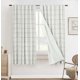 thumbnail image 1 of Cortinas DriftAway 100% opacas de lino a cuadros para ventanas, 2 unidades, azul marino, 1 of 9