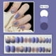 thumbnail image 2 of Purple Press On Nails Short Square Glossy Fake Nails Start Moon Design Stick On Nails Gradient Glitter Glue On Nails Cute Acrylic Nails 24Pcs, 2 of 2