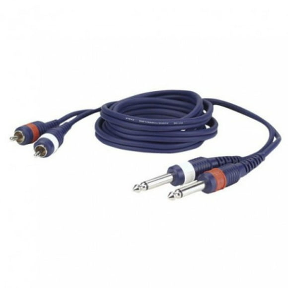 Cable Audio 2rca A 2plug 6.3mm 1.5mts