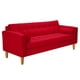 thumbnail image 2 of Sofa Retro 3cg Felpa 04 Rojo, 2 of 6