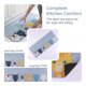 thumbnail image 4 of REGALWOVEN Alfombras y Tapetes de Cocina Juego de 2 Piezas, Alfombra de Cocina Lavable Antideslizante, Alfombra de Piso con Estampado Floral Azul Claro 24" × 16"+ 47" × 16", 4 of 6