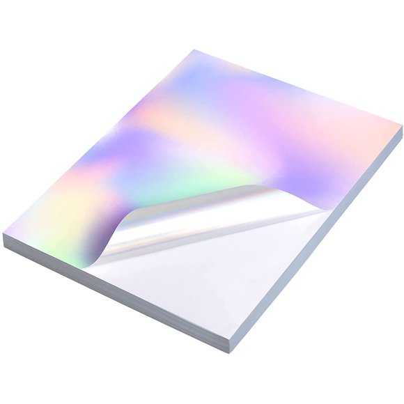 Papel adhesivo holográfico QiXin 21,6 × 27,9 cm – 22 hojas