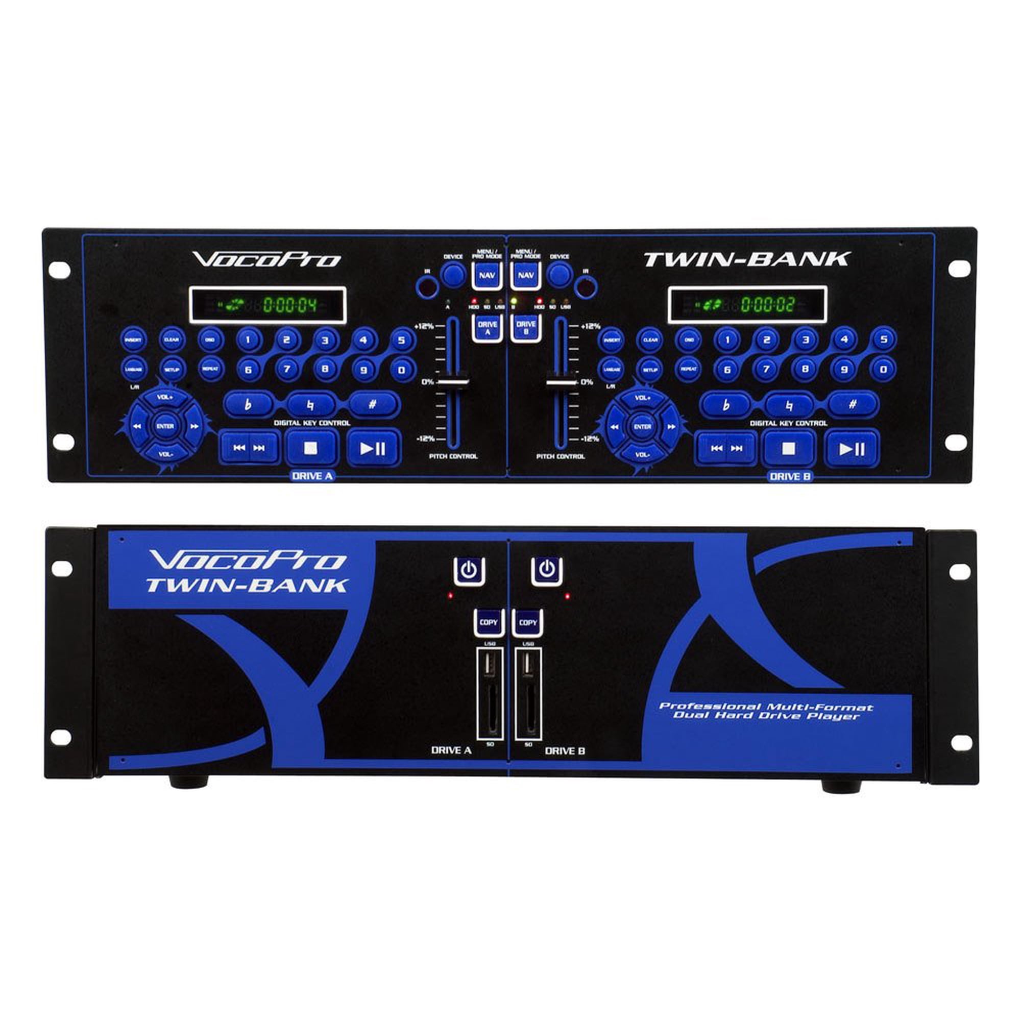 Reproductor De Karaoke Vocopro Twin-bank Con Doble Usb Y Tarjeta Sd