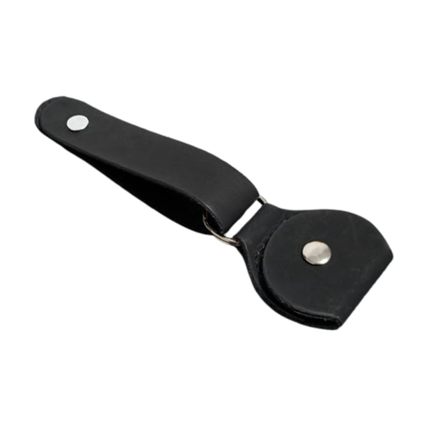 Correas Adaptadoras para Clavijero de Cuero Sintético con Estuche Organizador para Púas, Soporte para Correa de Cuello de Guitarra para Ukelele Y Bajo Negro