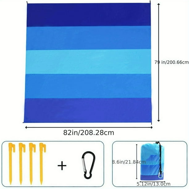 1pc Portable Mat, 1-4 Adults Oversized Lightweight Waterproof Sandproof Beach Blanket For Travel Camping Hiking Picnic