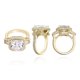 thumbnail image 3 of Anillos de Lujo de Moda para Hombre con Estilo Punk de Rapero, Chapados en Oro de 14K, Brillantes, Grandes, con Acabado Helado, de Compromiso, Hip Hop, de Circonia Cúbica, Anillos para Hombre, 3 of 9