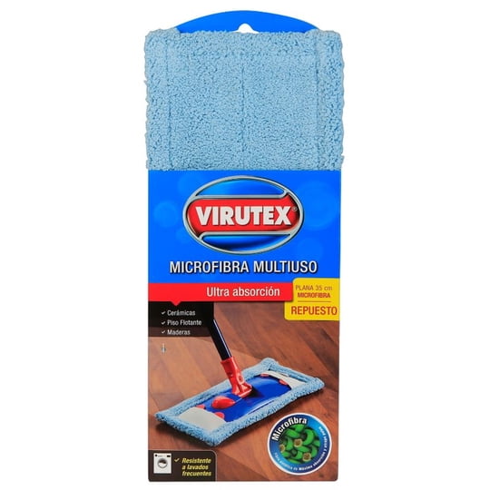 Mopa Plana Repuesto Microfibra Ultra Absorbente 1 Un Virutex