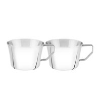 Jugo De Tazas Para Té Y Café De Acero Inoxidable Con Acabado Brillante De 2 Piezas Tramontina