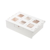 Magideal - Organizador De Cajón Bajo Escritorio Porta Bolígrafo Caja Organizadora Material Pp Ps Instalación Fácil Adecuado Para Baño Salón Habitación Despacho Con Caja Pequeña