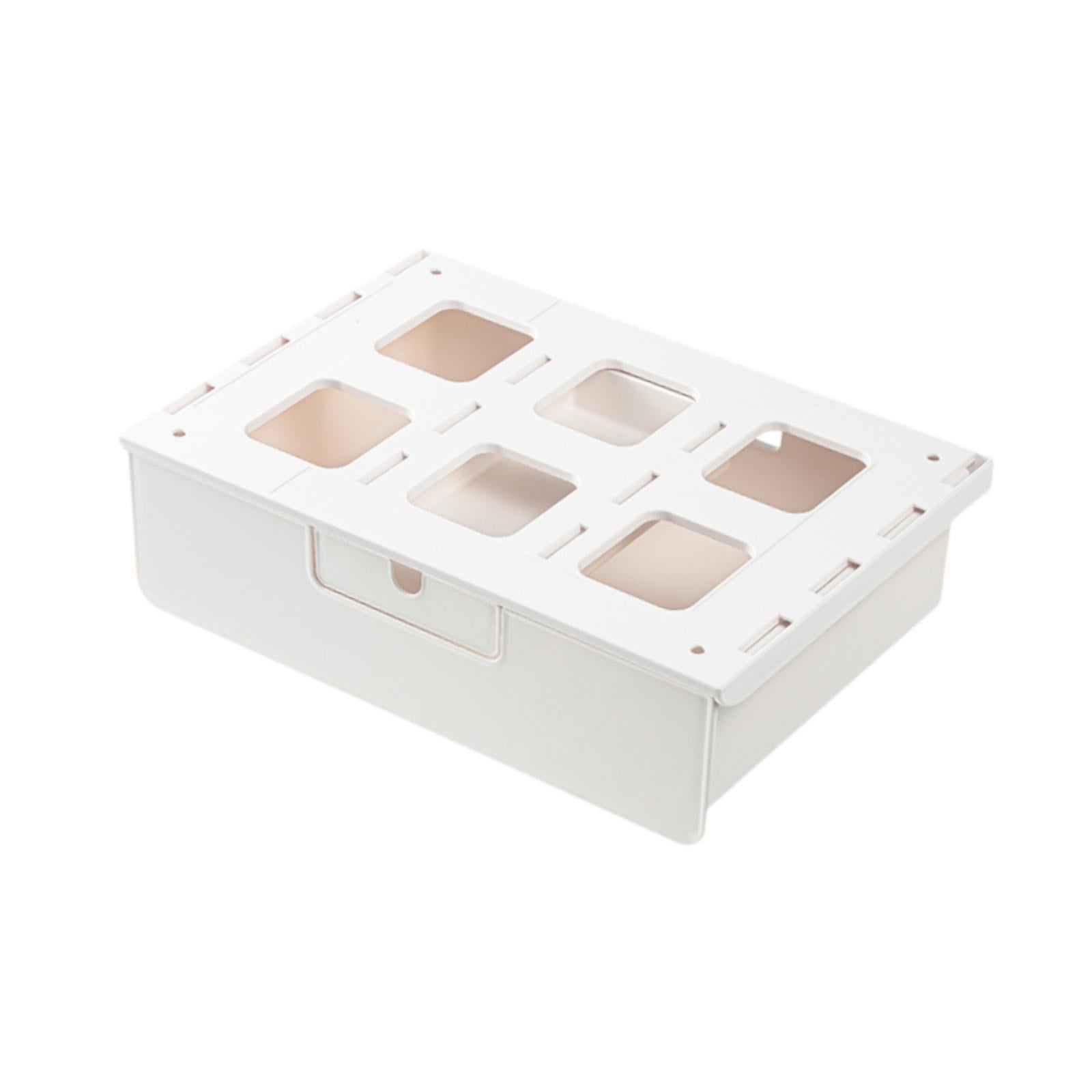 Magideal - Organizador De Cajón Bajo Escritorio Porta Bolígrafo Caja Organizadora Material Pp Ps Instalación Fácil Adecuado Para Baño Salón Habitación Despacho Con Caja Pequeña