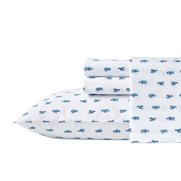 Juego de sábanas Nautica Cotton Percale Crisp & Cool Queen Blue