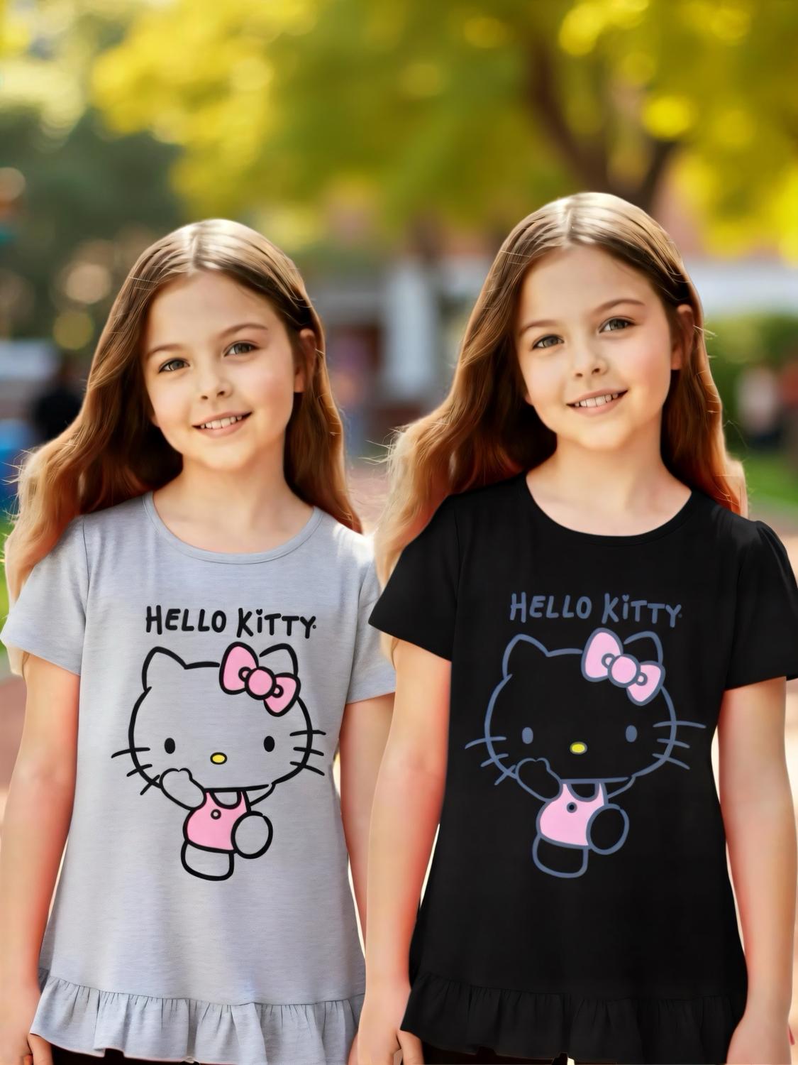 Pack 2 Poleras Niña Hello Kitty Multicolor 4