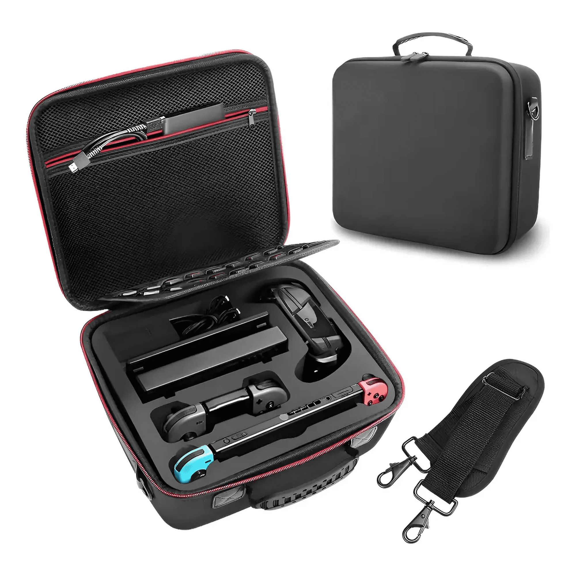 maleta Funda Para Nintendo Belug Switch Consola Correa De Hombro Negro
