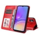 thumbnail image 3 of Funda tipo cartera FOXDOCK para Samsung Galaxy A05 , diseño girasol en relieve, cuero PU, cierre magnético, soporte y tarjetero, 3 of 5