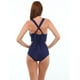 thumbnail image 3 of Traje de baño reductor estampado azul, 3 of 3