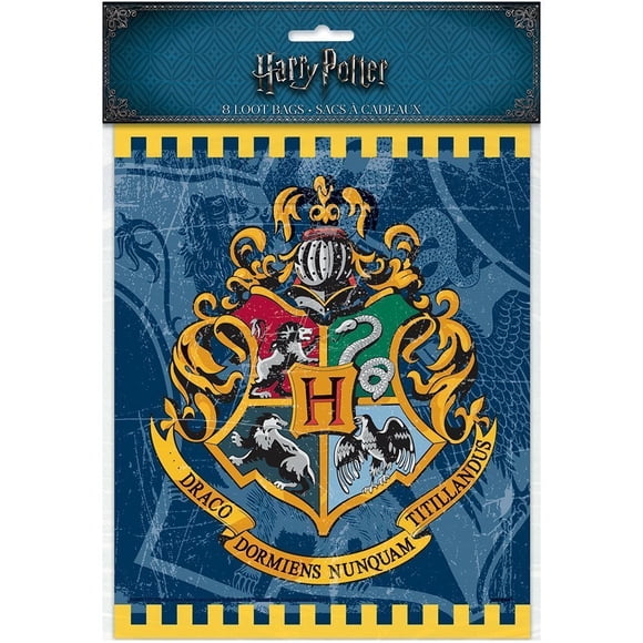 Bolsas de regalo de Harry Potter de 8 unidades con escudo escolar de Hogwarts