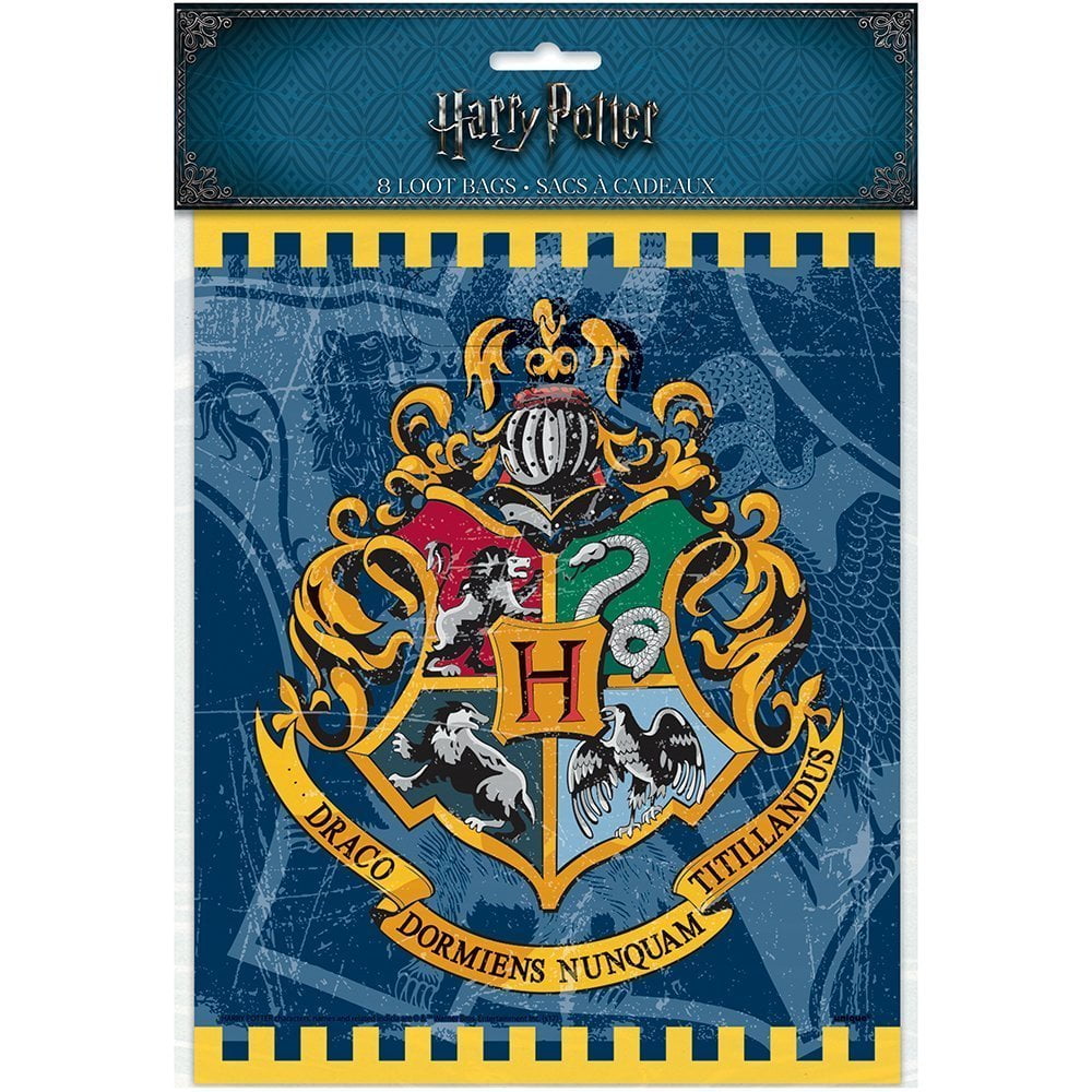 Unique - Bolsas De Regalo De Harry Potter De 8 Unidades Con Escudo Escolar De Hogwarts