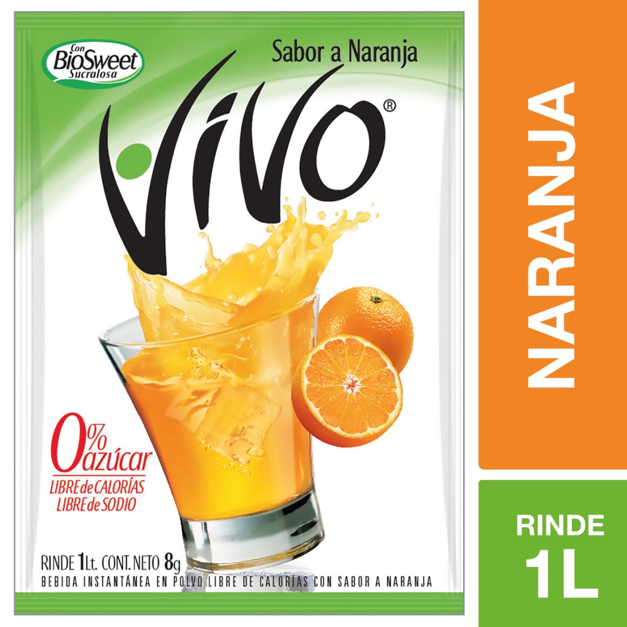 Jugo En Polvo Naranja Sobre 8 g Vivo