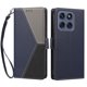 thumbnail image 3 of Funda con Solapa para Motorola Edge 70, Diseño Tricolor con Ranuras, Azul Oscuro, 3 of 6