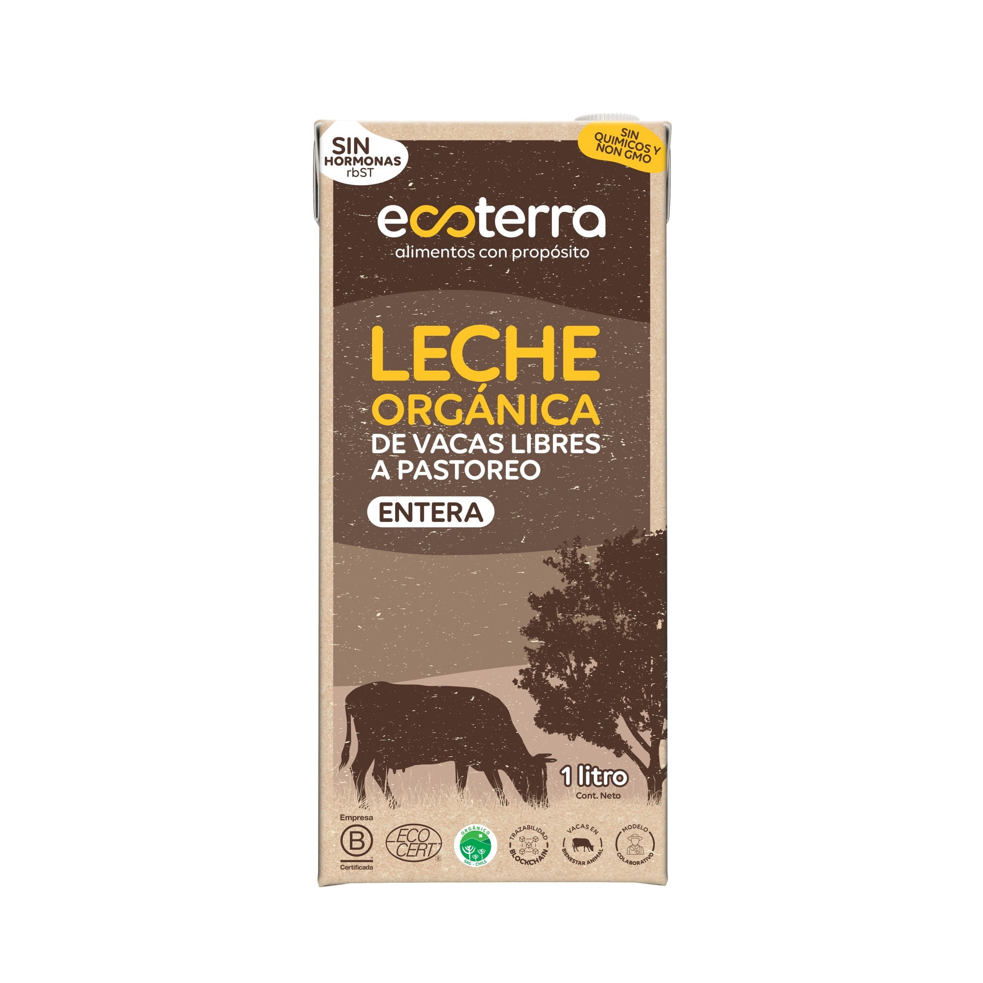 Leche organica ecoterra 1L, 1000 ml