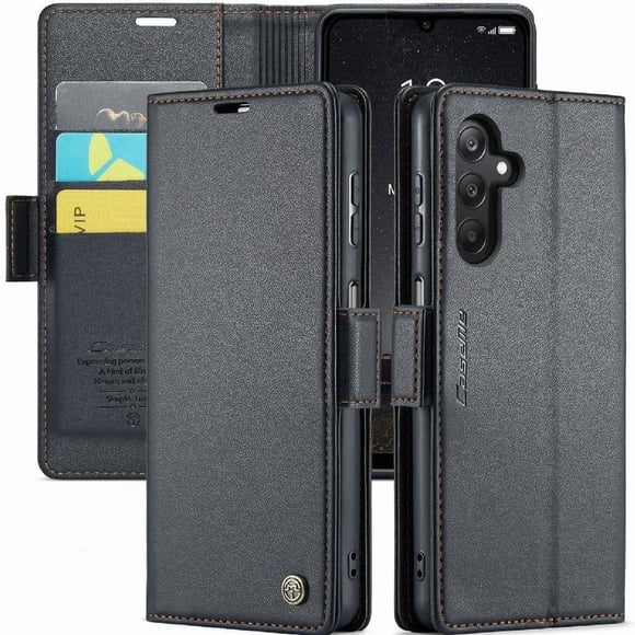CaseMe tipo cartera Samsung Galaxy A25 5G con cierre magnético, RFID, tarjetero, soporte, carga inalámbrica