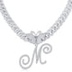 thumbnail image 1 of Stylish Hip Hop Cuban Butterfly Necklace with White Letter Initials, 1 of 5