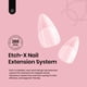 thumbnail image 2 of Nail Tips Beetles Extra Short Almond, 288 unidades, tapa completa transparente, 2 of 8