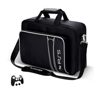 Genérico - Bolsa De Almacenamiento, Funda De Transporte Compatible Con Ps5 Disc Y Digital Edition, Bolsa De Viaje Para El Mando, Protector De Piel Con Funda De Silicona Incluida-Bolsa Slim
