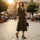 thumbnail image 2 of Sandalia New Walk Tira en T Negra, 2 of 6