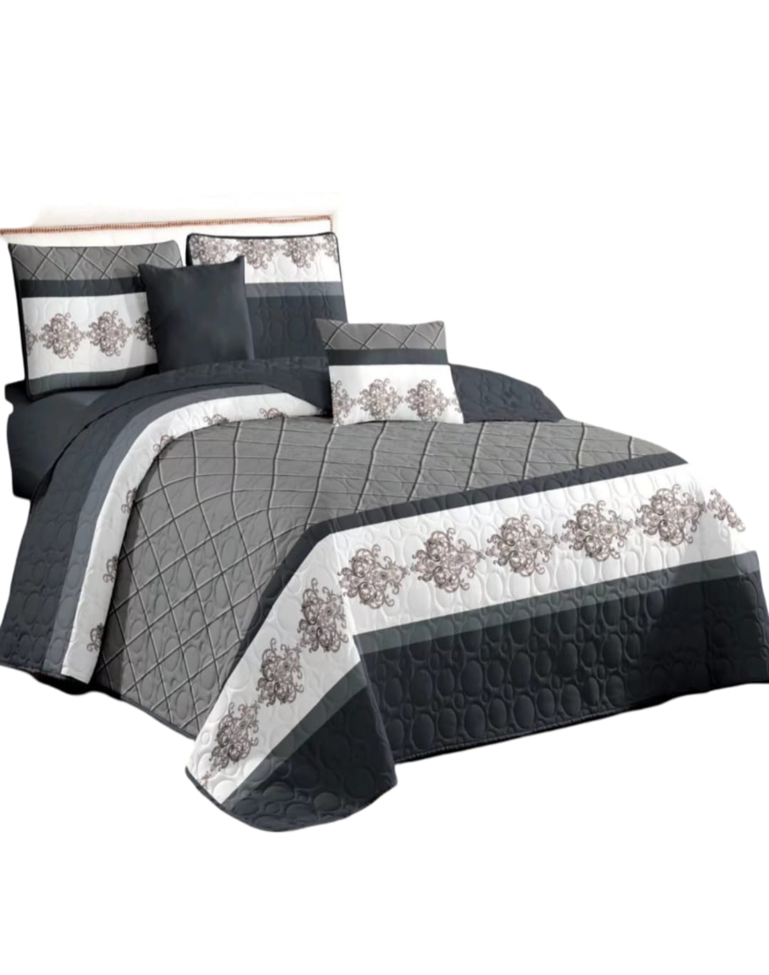 Genérico - Cubrecama Quilt Verano 2 Plazas + 2 Fundas Almohada D10