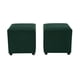 thumbnail image 1 of Set Poufs Cali 2 Cuerpos Felpa Verde Botella, 1 of 6