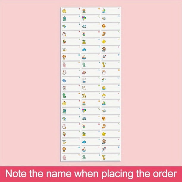60/120/240pcs Transparent Name Sticker Custom Stickers Waterproof MEDIUM Size 1.34x0.47inch Personalized Children Label For Schlool Stationery Waterbottle Office Supplies