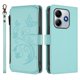 thumbnail image 2 of Funda Cartera Mariposa para [Xiaomi Redmi Note 14 5G] con Soporte y Cremallera Verde menta, 2 of 6