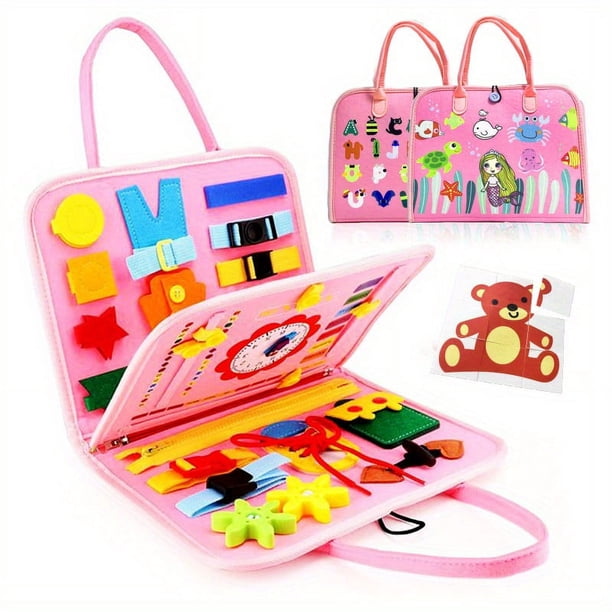 Montessori Busy Board: Sensory Toys To Develop Fine Motor Skills In Toddlers & Preschoolers Christmas And Halloween Gift