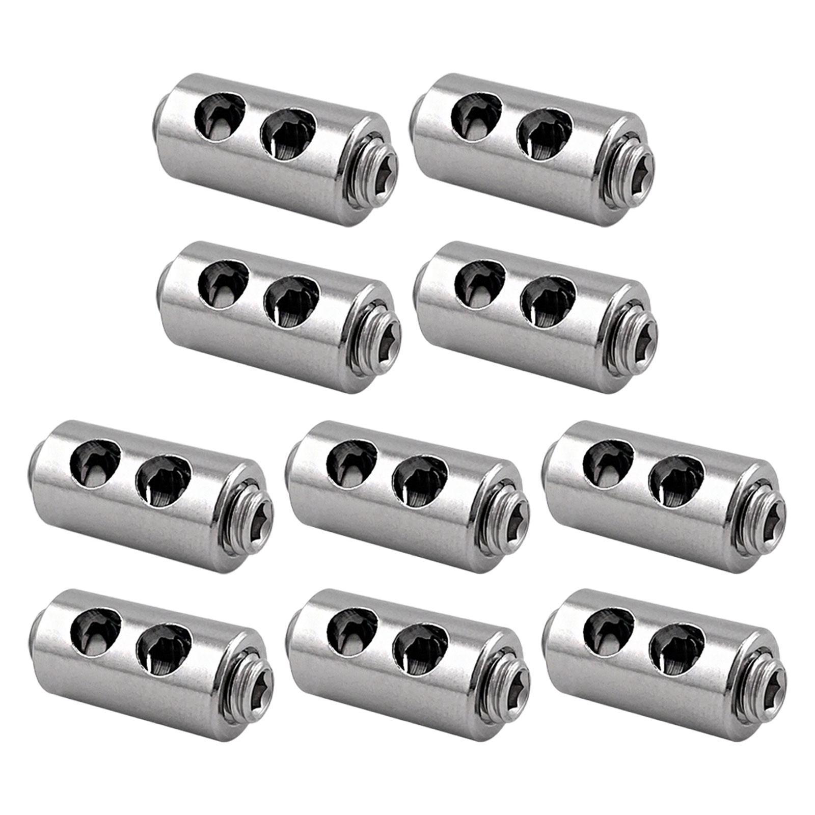 Ioensy - 10 Piezas De Abrazaderas De Cable De Alambre De 3 Mm De Montaje Sencillo Y Resistente Para Fijar Pancartas