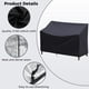 thumbnail image 5 of Funda para banco de exterior, 210D, resistente, para 2 plazas, con ventilación, resistente a la intemperie, 135 cm de largo x 66 cm de ancho x 89 cm de alto, 5 of 7