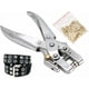 thumbnail image 1 of Alicates para engarzar ojales, perforadores de agujeros, herramienta para colocar ojales + 100 piezas de ojales huecos de fácil prensado, 1 of 5