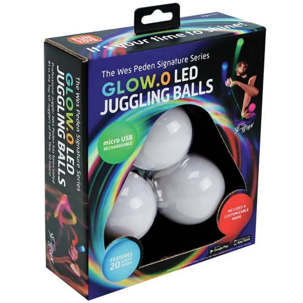 Juego de 3 modelos LED para hacer malabares con bolas luminosas, divertidas en movimiento, de Wes Peden