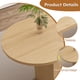 thumbnail image 3 of Oval Dining Table for 6 People, 62.9 Inch Farmhouse Kitchen Table with Wood Strip Base, Large Round Pedestal Dining Room Table for Living Space, Natural Finish, 3 of 3